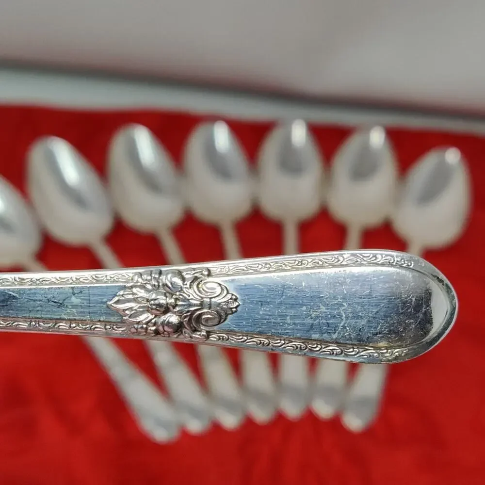 8X Tbsp Rogers Bros ADORATION International SilverPlate Table Spoons